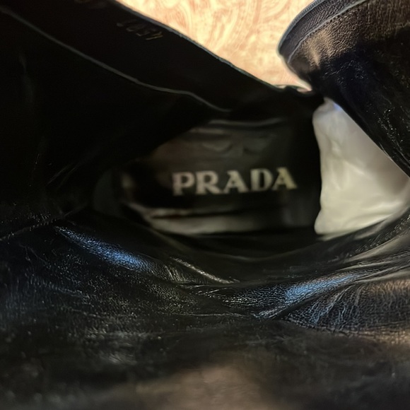 Prada black short zip up boots size Italian 40 - Picture 9 of 10